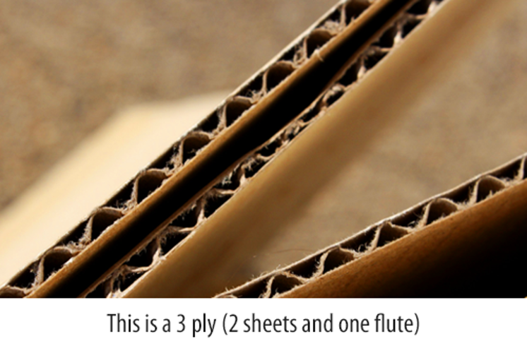 Ply means one Fluted paper in between
