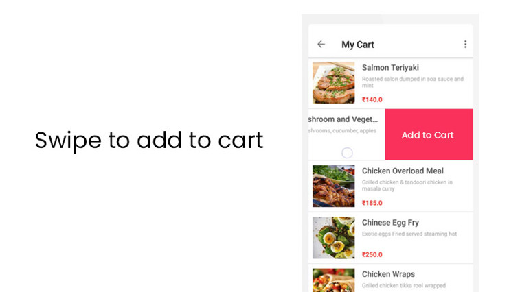Swipe to add to cart