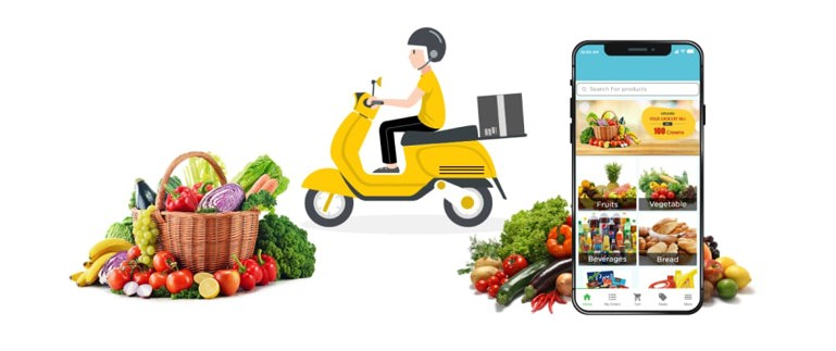 How does a grocery delivery app work