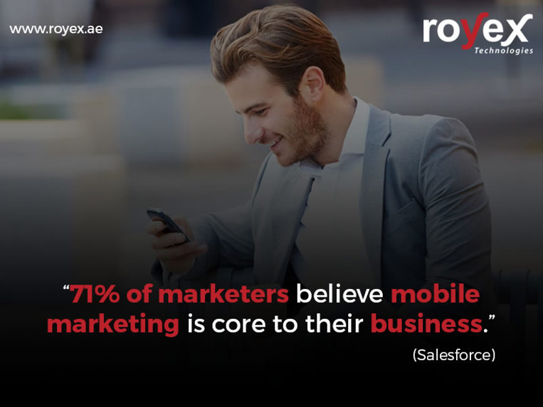 71% of marketers believe mobile marketing