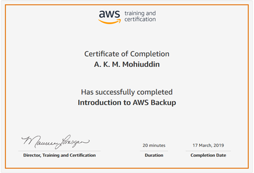 Introduction to AWS Backup
