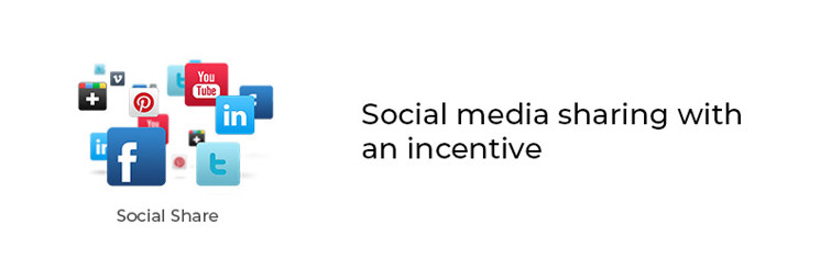 Social media sharing with an incentive