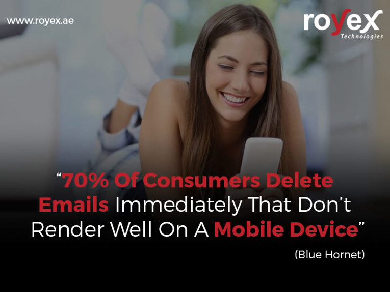 70% Of Consumers Delete Emails Immediately That Don’t provide Well On A Mobile Device.
