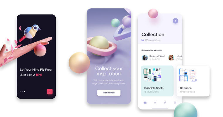Abstract UI/UX Designs