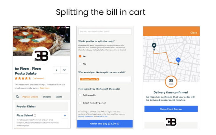 Splitting the bill in cart