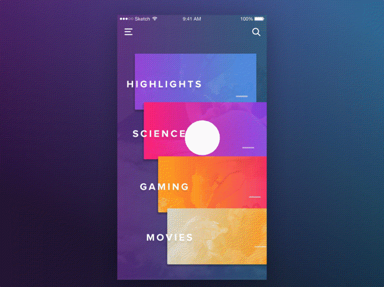 Gradient overlays on the image