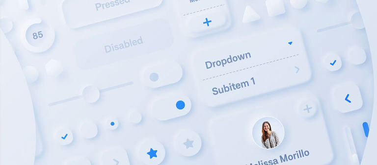 Neumorphism in UI interfaces