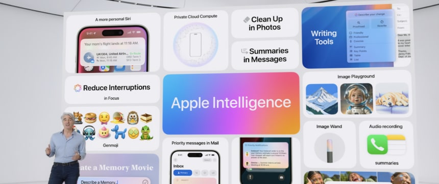 AI features in Mail, Messages, Photos, and more