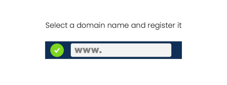 Select a domain name and register it