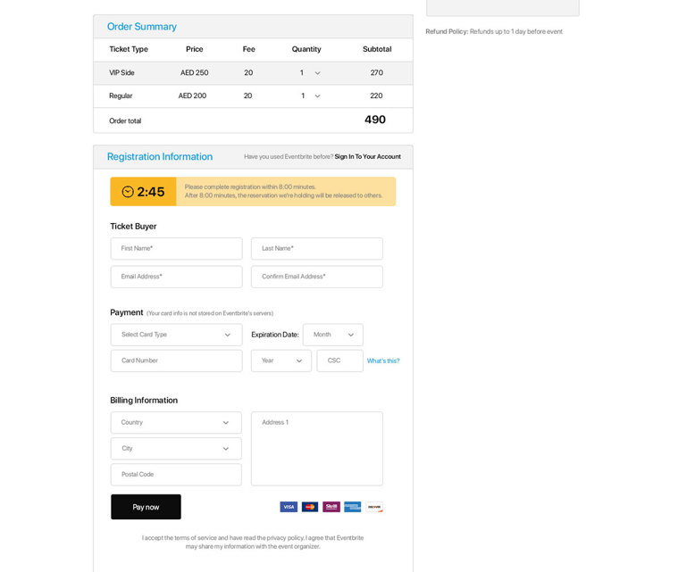 The system is integrated with a payment gateway.