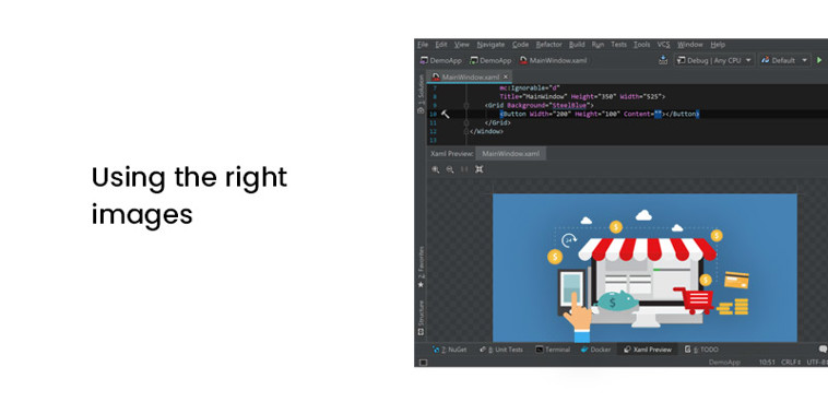 Using the right images